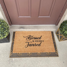 Load image into Gallery viewer, "Blessed and Highly Favored" Custom Doormat