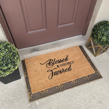 Load image into Gallery viewer, "Blessed and Highly Favored" Custom Doormat